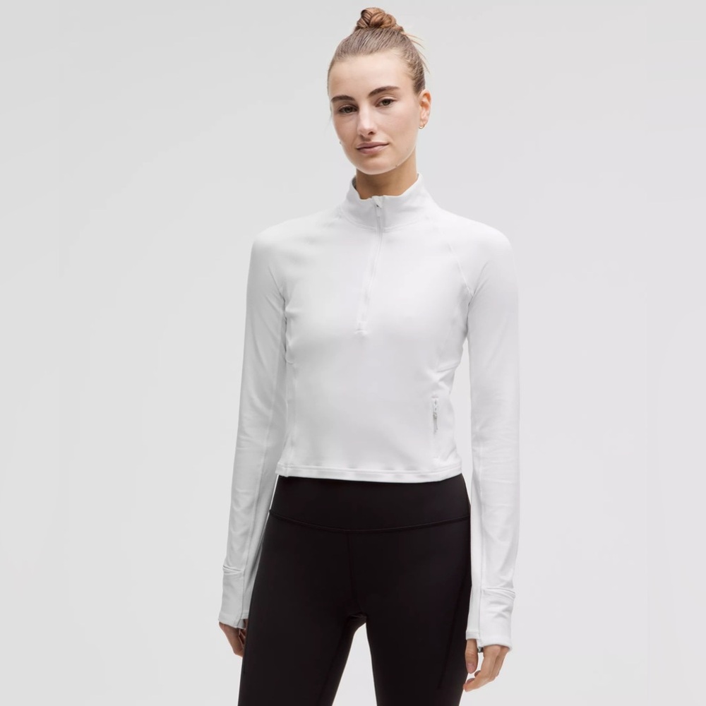 Lululemon Rulu half zip cropped hoodie